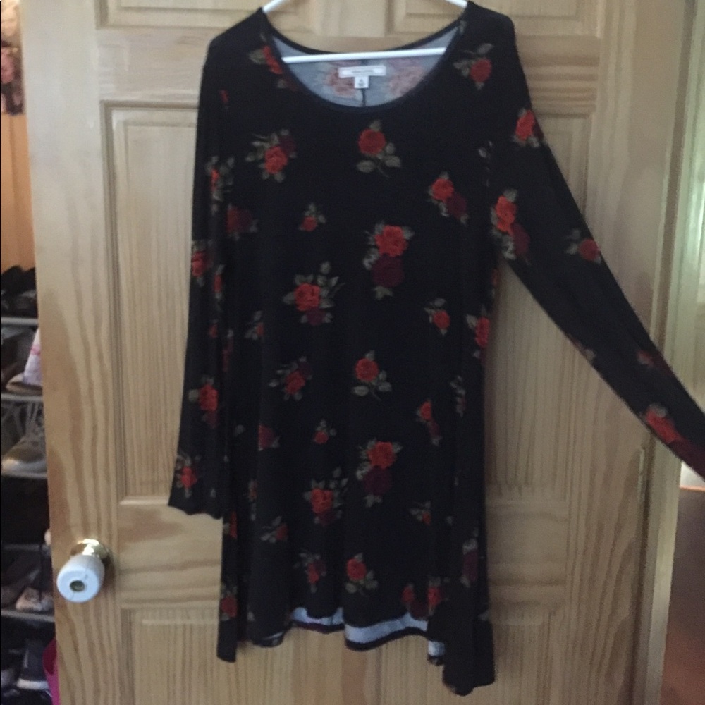 Adam Levine floral black dress.